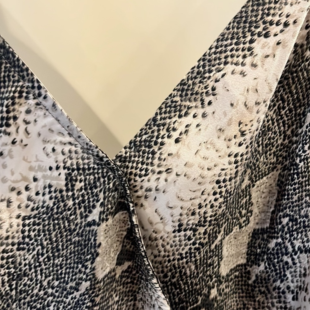 Animal Print (Snake like) Silk Slip or Dress Medium - Picture 6 of 7